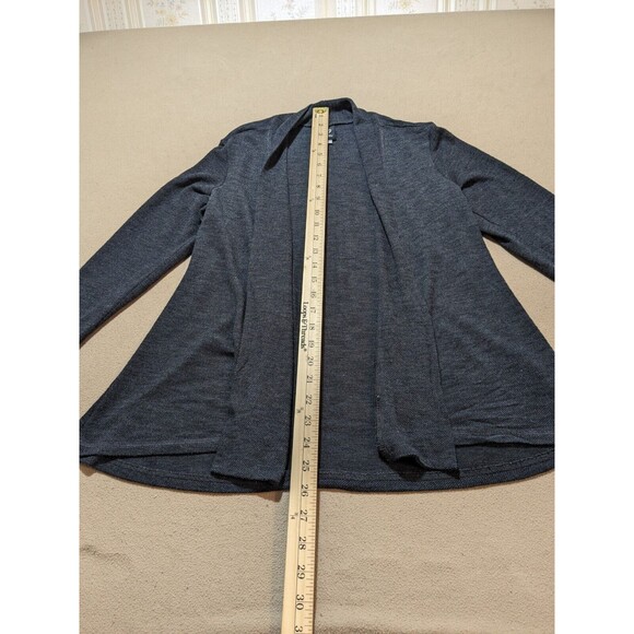 Bobeau Light Weight Black Open Front Hip Length Sweater Cardigan Duster Small - Picture 8 of 8